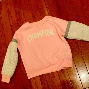 Gently worn girl medium size champion sweatshirt